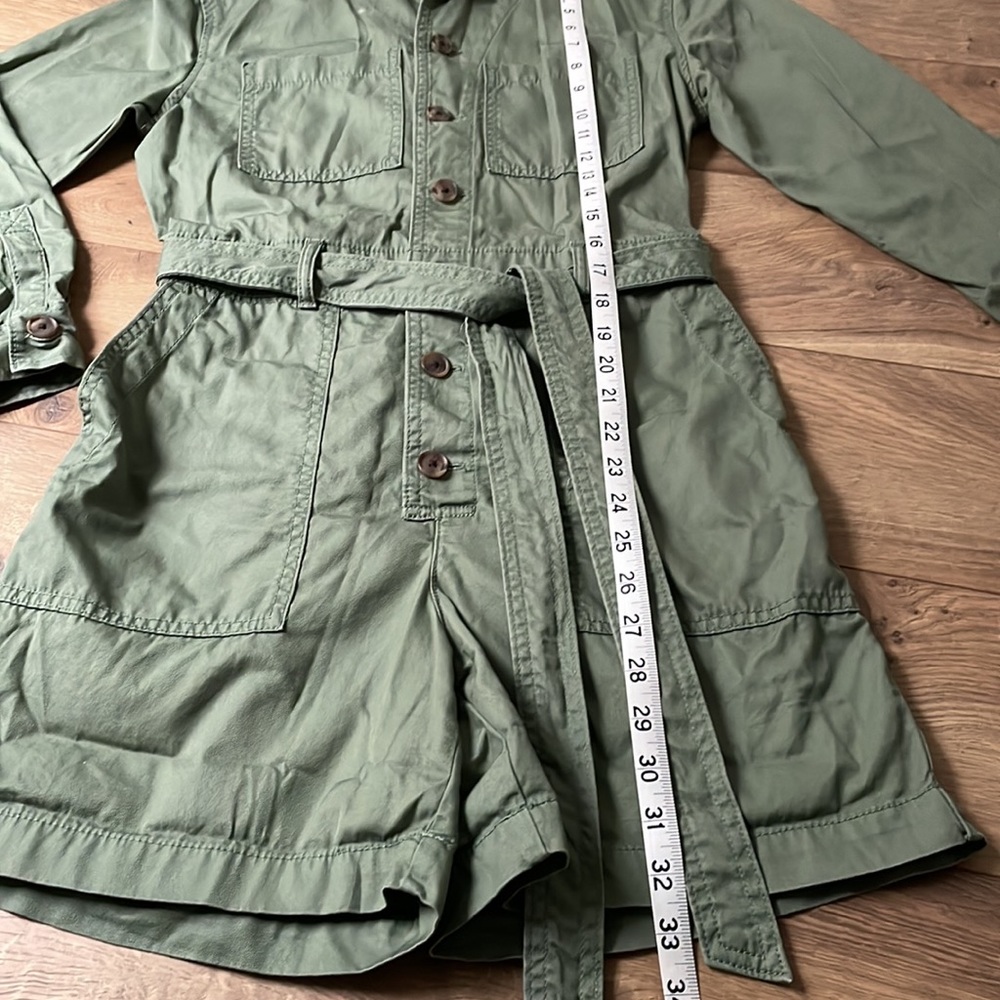 Petite olive green GAP utility romper - Picture 10 of 13